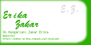 erika zakar business card